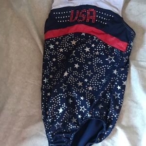 Girl gymnastics USA leotard